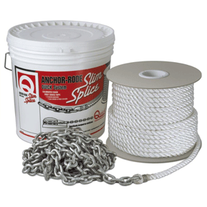Quick Anchor Rode - 15' of 7mm Chain &amp; 300' of 1/2" Rope - FVC070312130Q00
