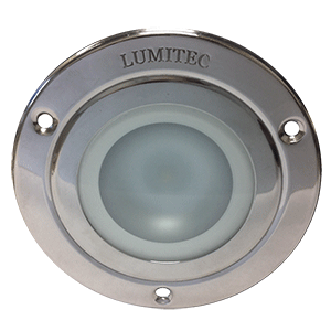 Lumitec Shadow - Flush Mount Down Light - Polished SS Finish - 3-Color Red/Blue Non Dimming w/White Dimming - 114118