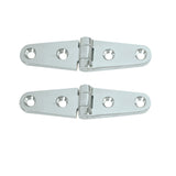 Whitecap Strap Hinge - CP/Brass - 4" x 1" - Pair - S-0604