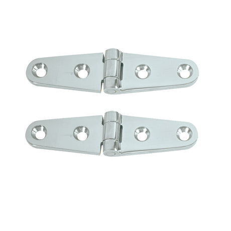 Whitecap Strap Hinge - CP/Brass - 4" x 1" - Pair - S-0604