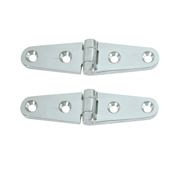 Whitecap Strap Hinge - CP/Brass - 4" x 1" - Pair - S-0604