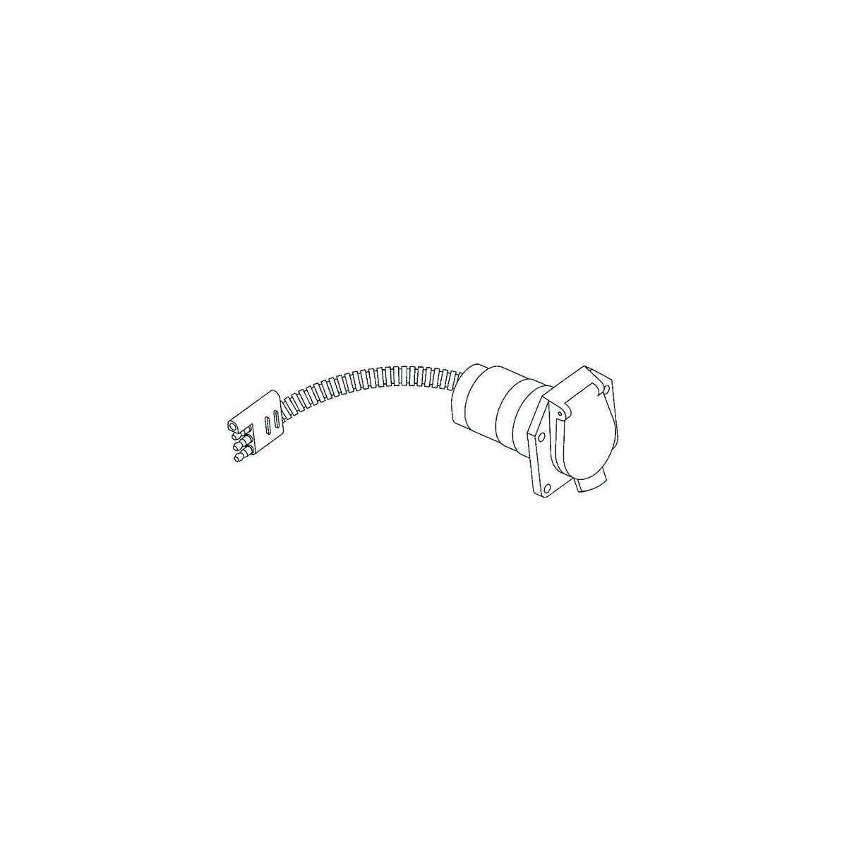 RV Pigtails 4 FLATS TO 7 WAY CAR BELL RV RVX - 20020 - image 1
