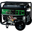 Onan (Cummins) Designed in a dual-fuel setup, it runs on gasoline or propane (LPG) with the flip of a switch. Producing 9500 peak watts and 7500 running watts of power (using gasoline),is paired with a 6.6-gallon fuel tank With the included remote starter
