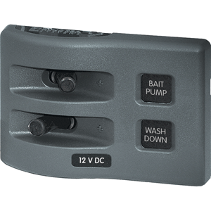 Blue Sea Systems Blue Sea 4303 WeatherDeck&reg; 12V DC Waterproof Switch Panel - 2 Position