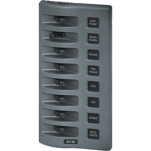 Blue Sea Systems Blue Sea 4309 WeatherDeck&reg; 12V DC Waterproof Switch Panel - 8 Position