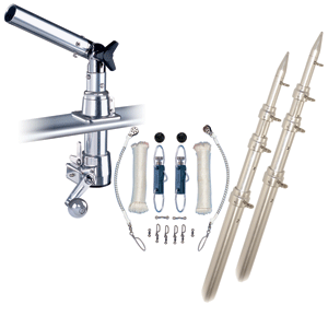 Rupp Marine Rupp Z-30 Top Gun Outrigger Kit w/18' Poles & Complete Single Line Rigging Kit w/Klickers Release Clips - Z30-TPGN-18T