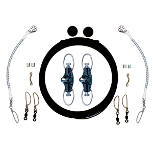 Rupp Marine Rupp Single Rigging Kit w/Nok-Outs - Black Mono 160' Lines - CA-0025-MO