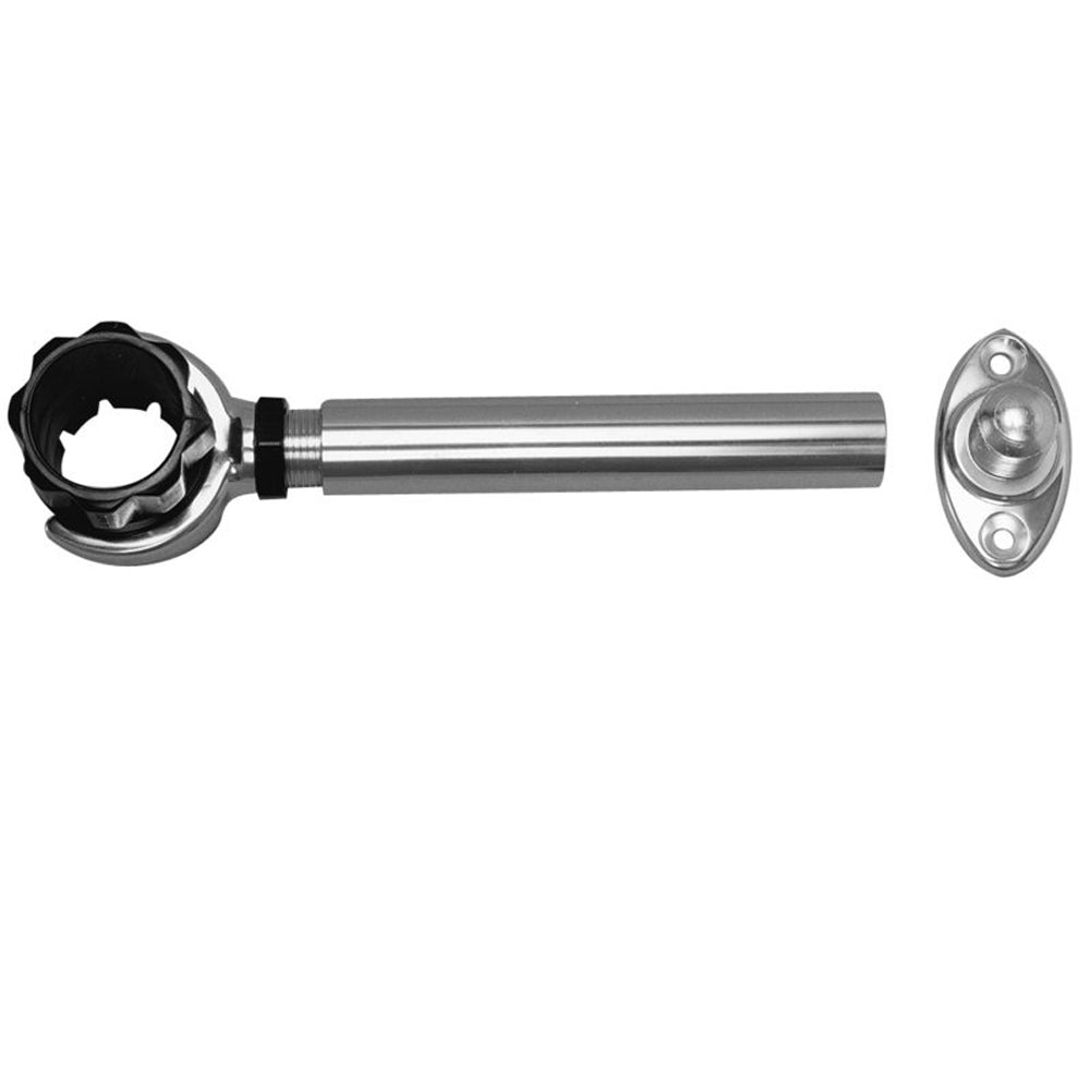 Soporte de antena roscado Rupp con montaje plano de 6" y collar de 1,5" [PAK-0004]