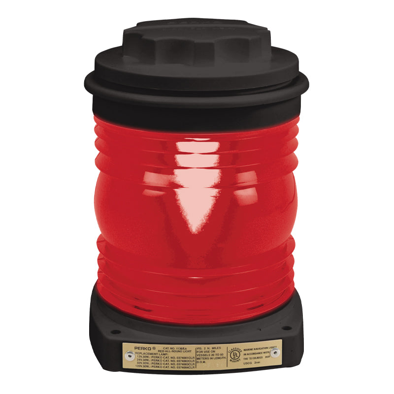 Perko Fig. 1130 Series Navigation Light (Red All-Round) - 1130 RA0 BLK - image 1