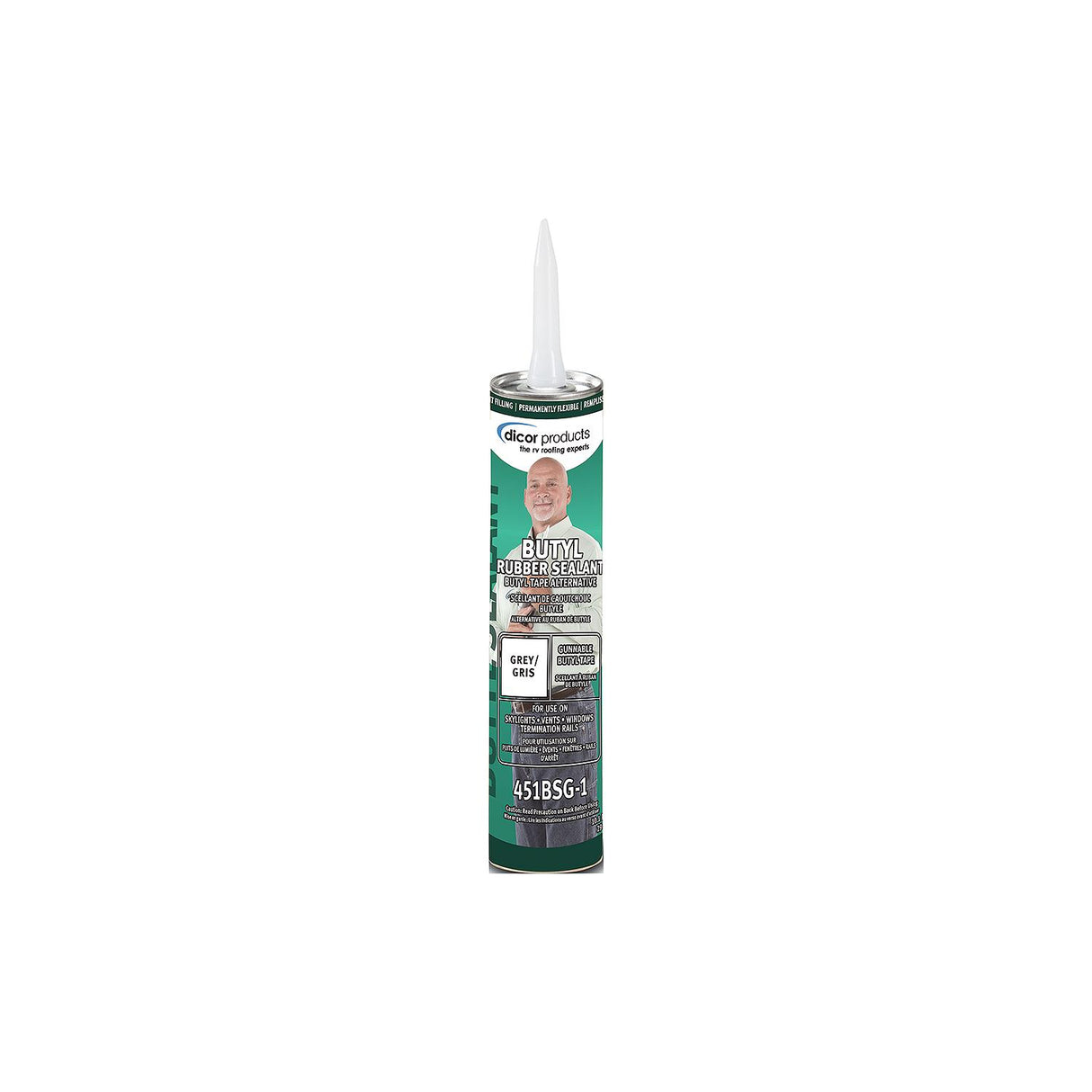 Dicor Corporation Dicor 451BSG1 Gunnable Butyle Rubber Sealant, Gray - image 1