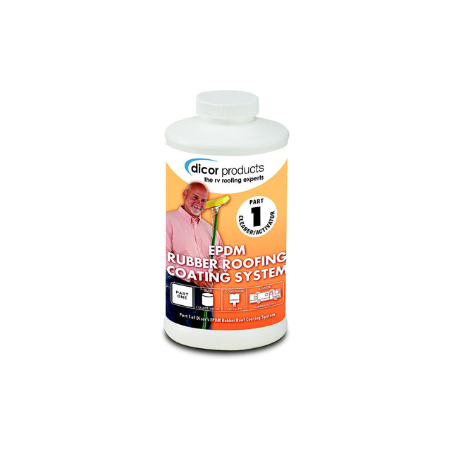 Dicor Corporation Dicor Rubber Roof Coating System-Part 1, White, Qt. - RP-CRP-Q - image 1