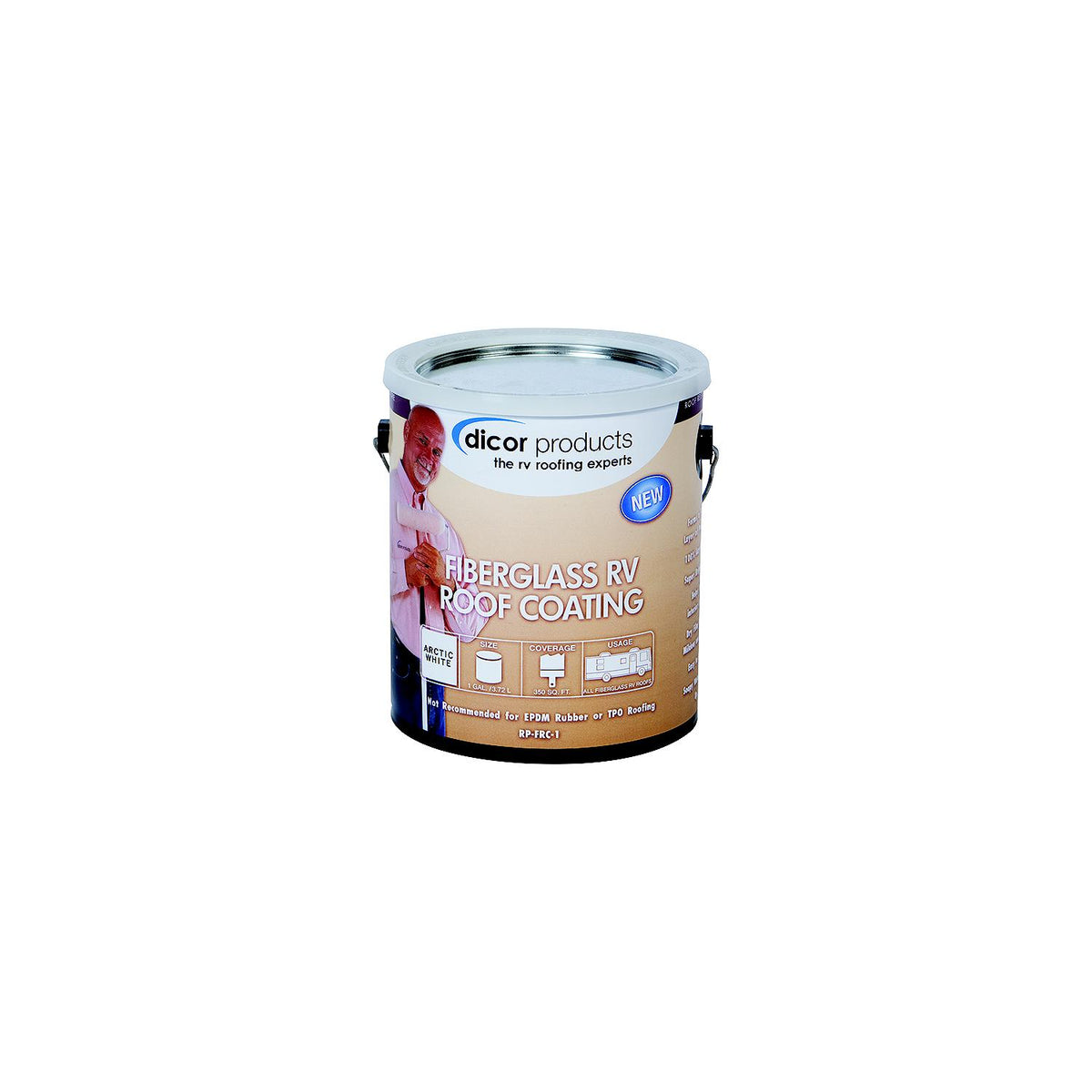 Dicor Corporation Dicor Fiberglass RV Roof Coating, Gal. - RP-FRC-1 - image 1