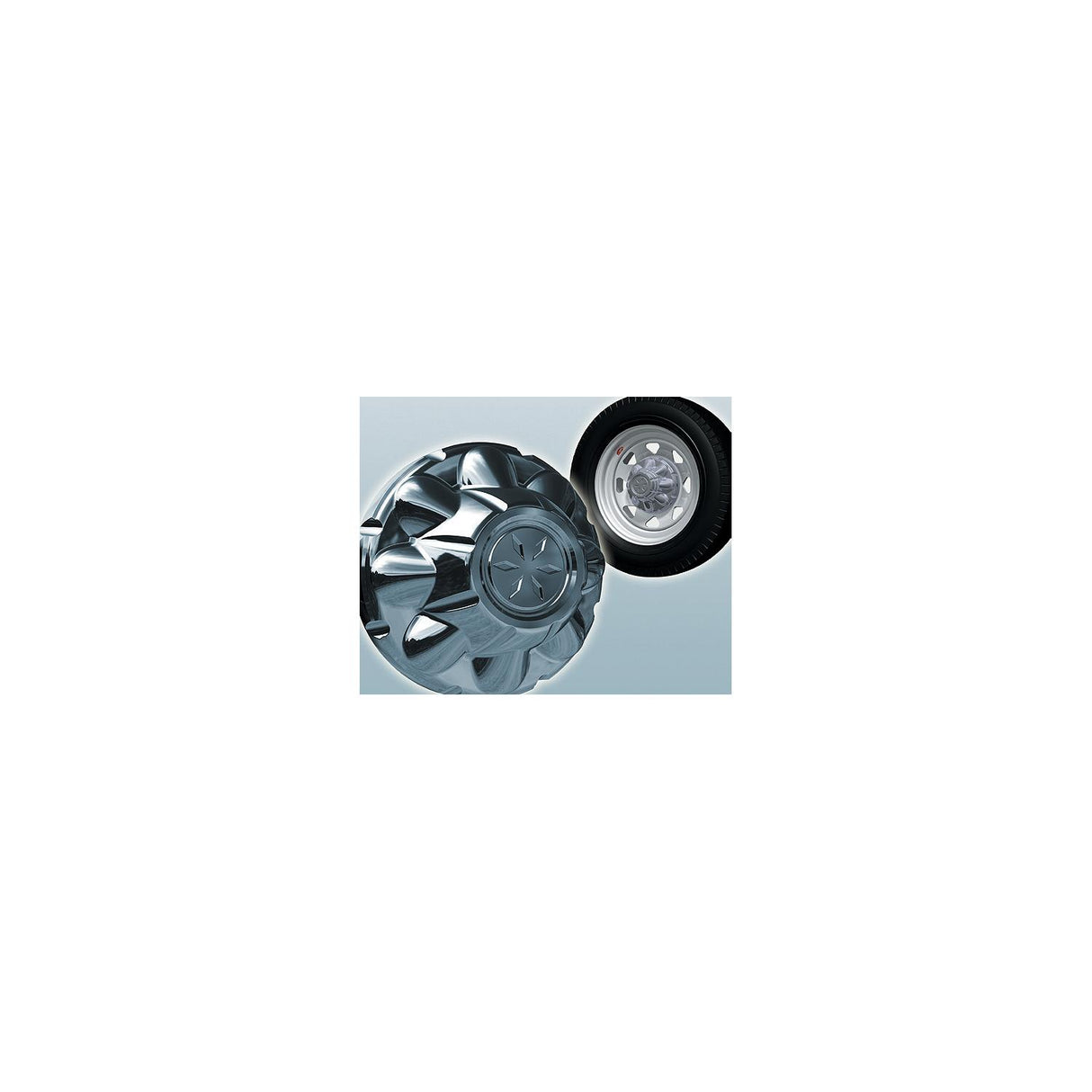 Dicor Corporation 5 LUG ABS HUB COVER CHROME BELL RV RVX - TAC545-CC - image 1