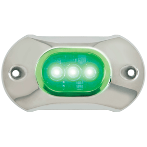 Attwood Marine Attwood Light Armor Underwater LED Light - 3 LEDs - Green - 65UW03G-7