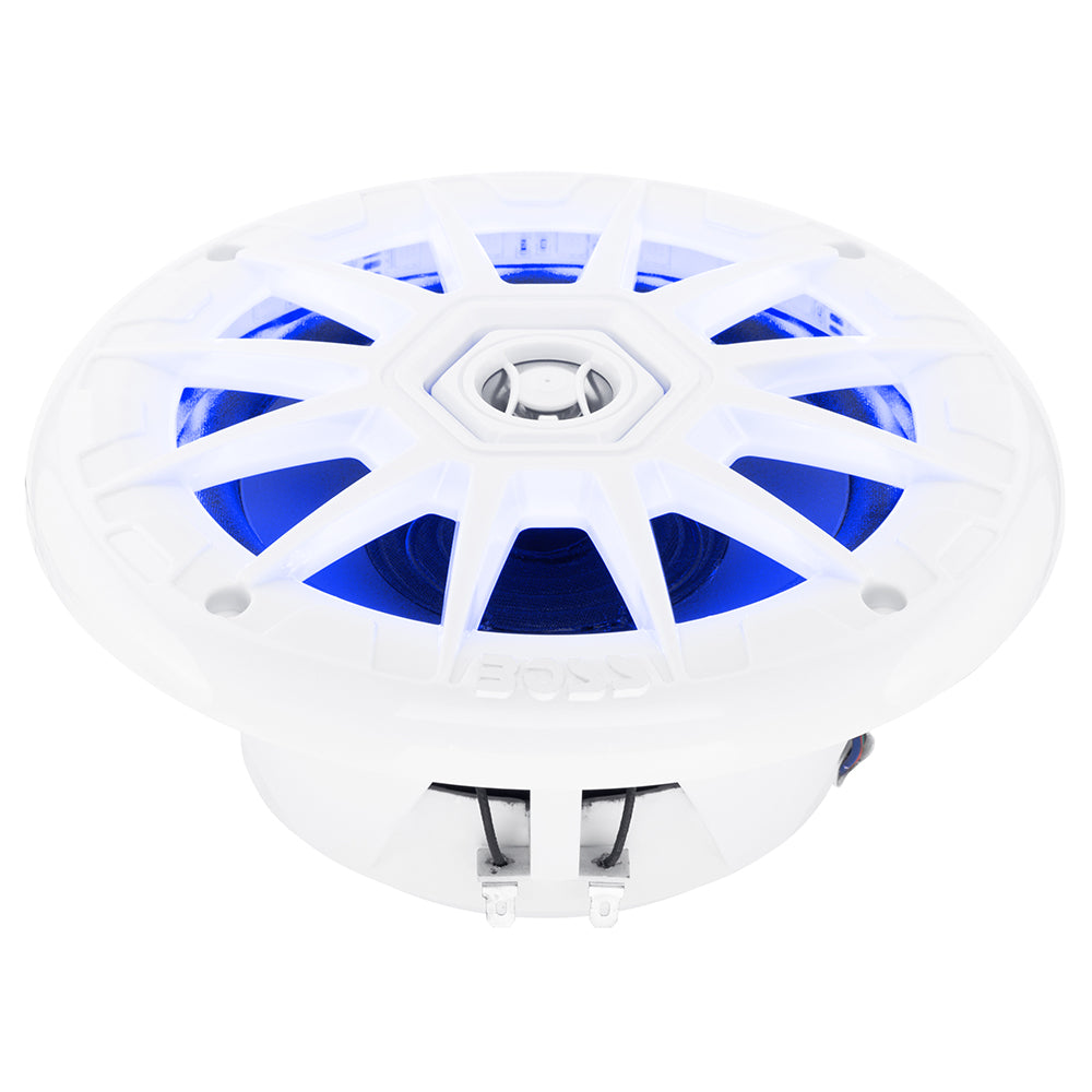 Boss Audio Altavoces MRGB65 de 6,5" con iluminación RGB - Blanco - 200W [MRGB65]
