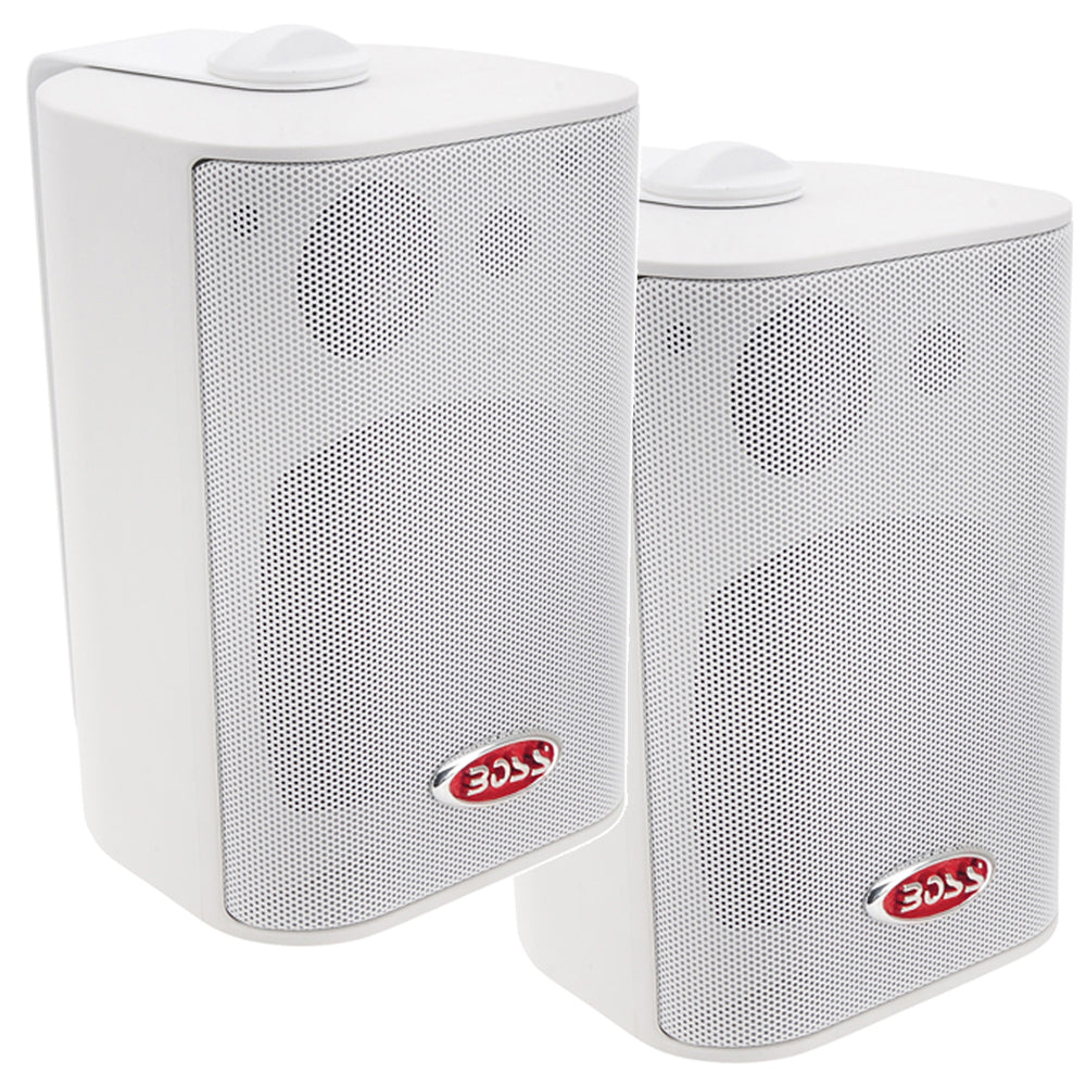 Boss Audio Altavoces tipo caja MR4.3W de 4" - Blanco - 200W [MR4.3W]