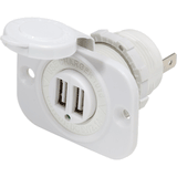 Blue Sea Systems Blue Sea 12V DC Dual USB Charger Socket - White - 1016200