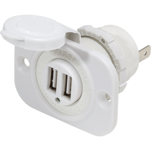 Blue Sea Systems Blue Sea 12V DC Dual USB Charger Socket - White - 1016200