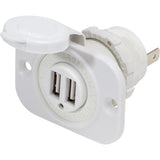 Blue Sea Systems Blue Sea 12V DC Dual USB Charger Socket - White - 1016200
