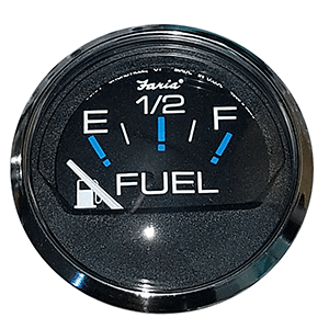 Faria Beede Instruments Faria Chesapeake Black 2" Fuel Level Gauge (E-1/2-F) - 13701