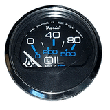 Faria Beede Instruments Faria Chesapeake Black 2" Oil Pressure Gauge (80 PSI) - 13702