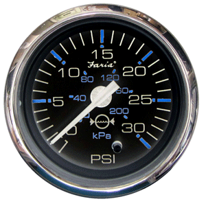 Faria Beede Instruments Faria Chesapeake Black 2" Water Pressure Gauge (30 PSI) - 13712