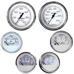 Faria Beede Instruments Faria Chesapeake White SS Boxed Set - Inboard Motors - KTF001