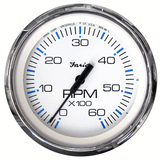 Faria Beede Instruments Faria Chesapeake White SS 4" Tachometer - 6000 RPM (Gas) (Inboard &amp; I/O) - 33807