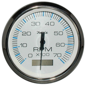 Faria Beede Instruments Faria Chesapeake White SS 4" Tachometer w/Hourmeter - 7000 RPM (Gas) (Outboard) - 33840
