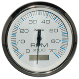 Faria Beede Instruments Faria Chesapeake White SS 4" Tachometer w/Hourmeter - 7000 RPM (Gas) (Outboard) - 33840