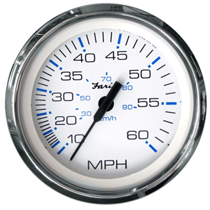 Faria Beede Instruments Faria Chesapeake White SS 4" Speedometer - 60MPH (Pitot) - 33811