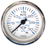 Faria Beede Instruments Faria Chesapeake White SS 2" Water Pressure Gauge (30 PSI) - 13812