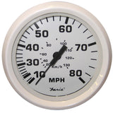 Faria Beede Instruments Faria Dress White 4" Speedometer - 80MPH (Pitot) - 33113