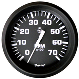 Faria Beede Instruments Faria Euro Black 4" Tachometer - 7,000 RPM (Gas - All Outboard) - 32805