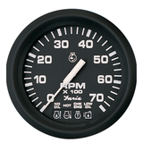 Faria Beede Instruments Faria Euro Black 4" Tachometer w/Systemcheck 7000 RPM (Gas) f/ Johnson / Evinrude Outboard) - 32850