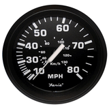 Faria Beede Instruments Faria Euro Black 4" Speedometer - 80MPH (Pitot) - 32812