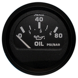 Faria Beede Instruments Faria Euro Black 2" Oil Pressure Gauge (80 PSI) - 12803