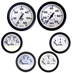 Faria Beede Instruments Faria Euro White Boxed Set - Inboard Motors - KT9798