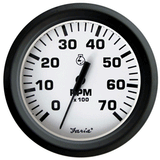 Faria Beede Instruments Faria Euro White 4" Tachometer 7000 RPM (Gas) (Outboards) - 32905
