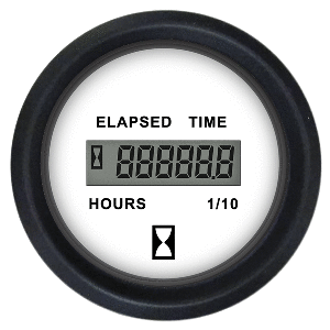 Faria Beede Instruments Faria Euro White 2" Hourmeter (Digital) - 12913
