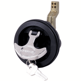 Perko Surface Mount & Latch - Black Body, Chrome Handle, Offset Cam Bar, 3/4" - 2-3/8" - 1091DP1BLK