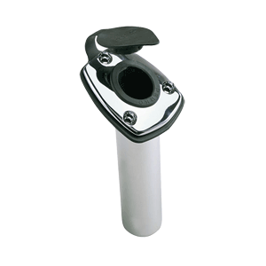 Perko Fishing Rod Holder - 65&deg; Angled Flush Mount - Chrome Plated Zinc - 1205DP0CHR