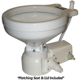 Raritan Sea Era QC Toilet - Marine Size - Freshwater Solenoid - Straight &amp; 90&deg; Discharge - Smart Toilet Control - 12v - 162MF012