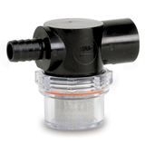 Shurflo by Pentair Twist-On Water Strainer - 1/2" Barb Inlet - Clear Bowl - 255-323