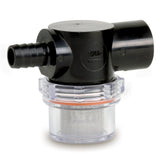 Shurflo by Pentair Twist-On Water Strainer - 1/2" Barb Inlet - Clear Bowl [255-323]