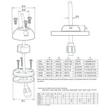 Sello de cable vertical Scanstrut DS6-P [DS6-P]