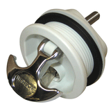 Whitecap T-Handle Latch - Chrome Plated Zamac/White Nylon - Locking - Freshwater Use Only - S-0226WC