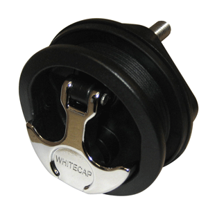 Whitecap T-Handle Latch - Chrome Plated Zamac/Black Nylon - No Lock - Freshwater Use Only - S-0230BC