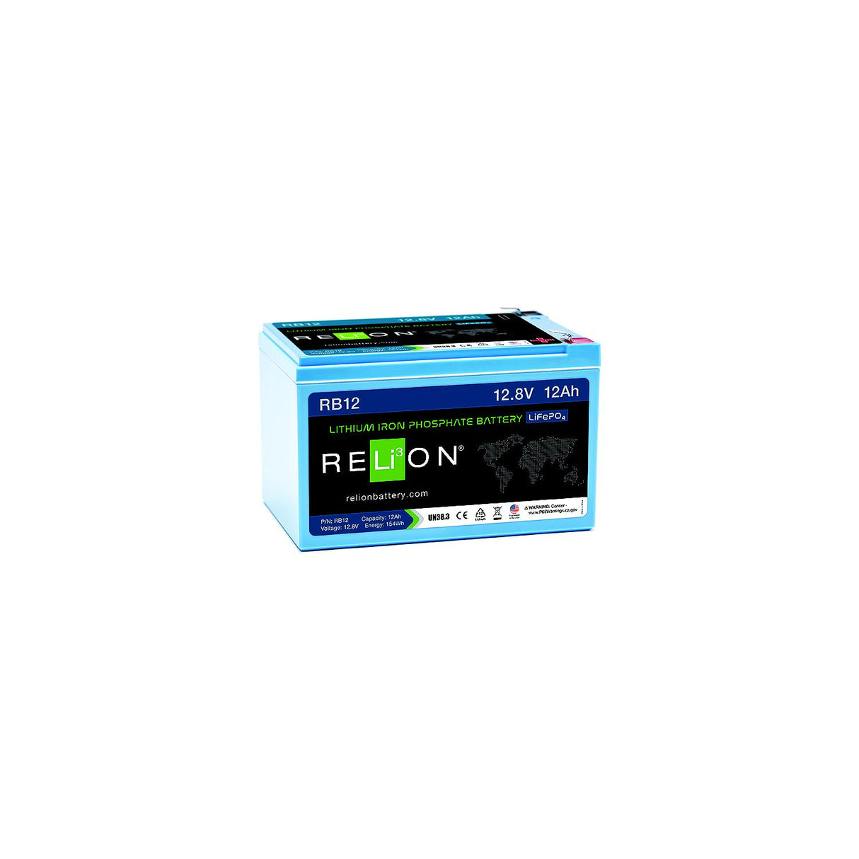 RELiON RB12 LiFePO4 Lithium Iron Phosphate 12V Battery - RB12