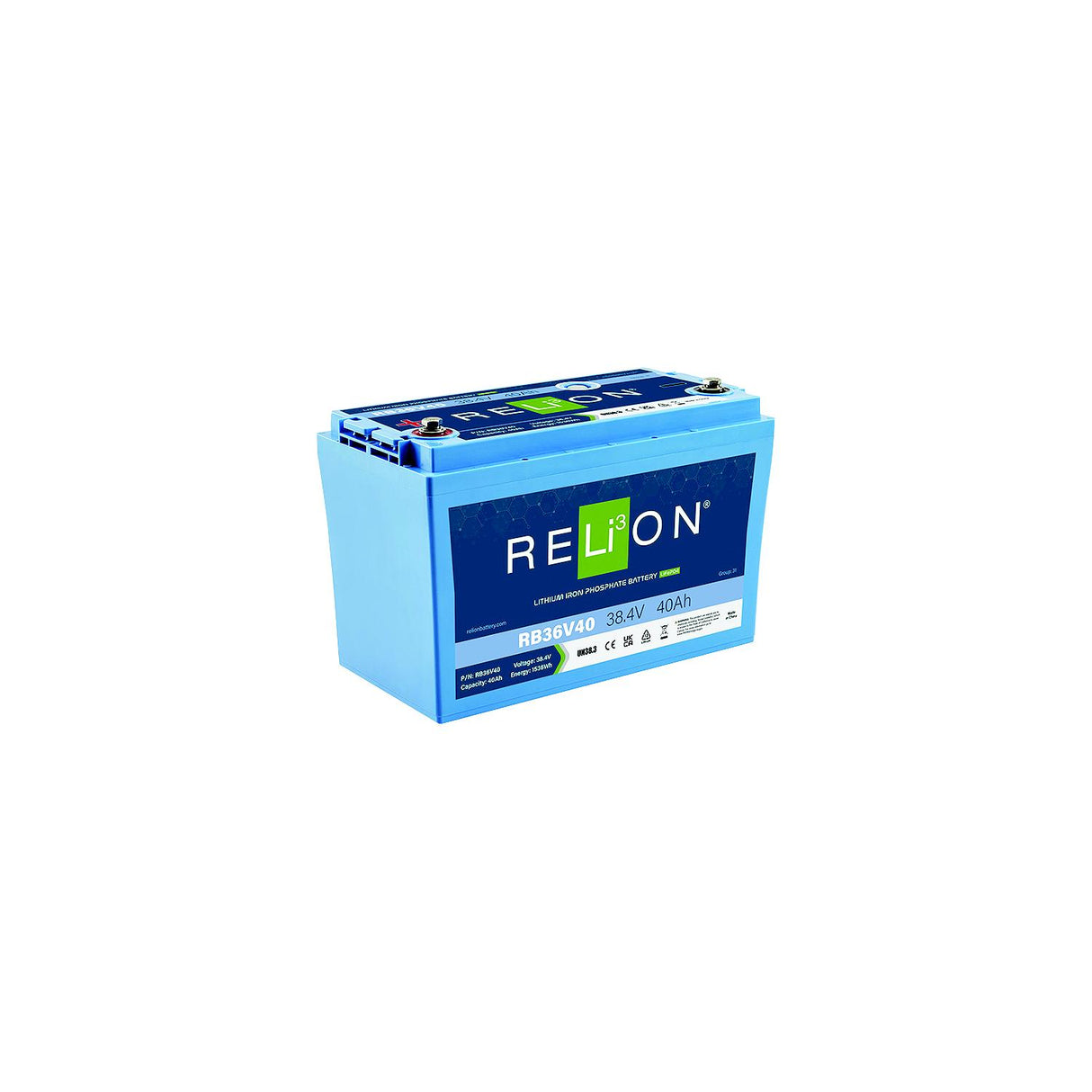 RELiON RB36V40 LiFePO4 Lithium Iron Phosphate 36V Battery - RB36V40